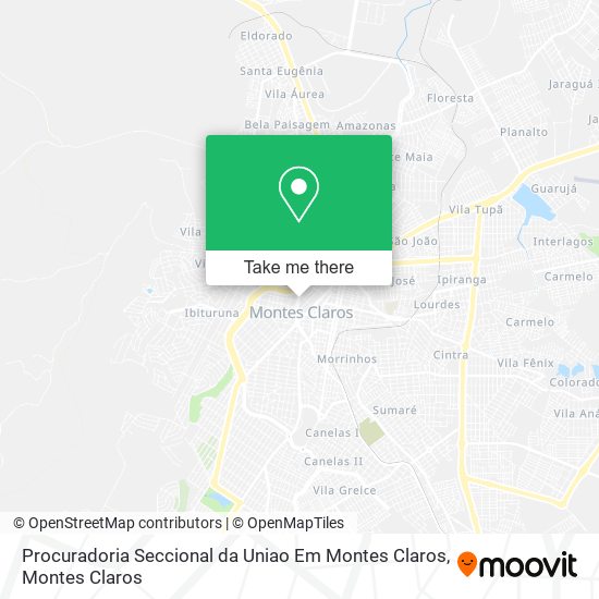 Mapa Procuradoria Seccional da Uniao Em Montes Claros