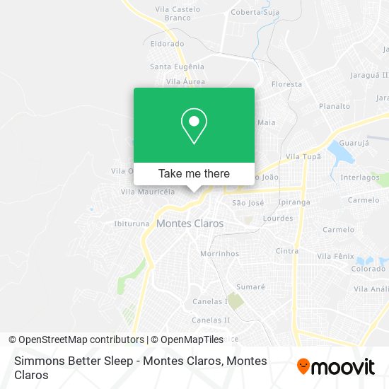 Simmons Better Sleep - Montes Claros map