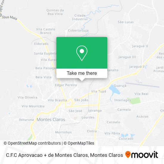 C.F.C Aprovacao + de Montes Claros map