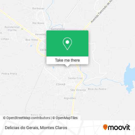 Delicias do Gerais map