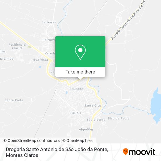 Mapa Drogaria Santo Antônio de São João da Ponte