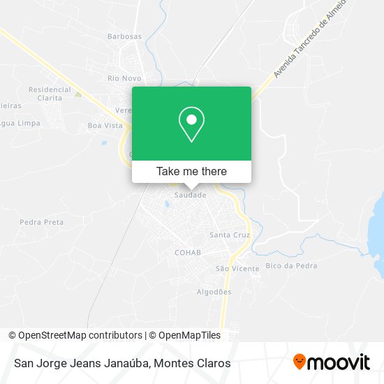 San Jorge Jeans Janaúba map