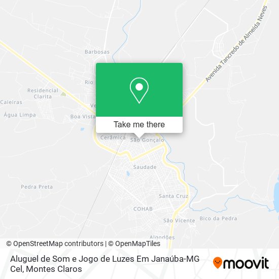 Aluguel de Som e Jogo de Luzes Em Janaúba-MG Cel map