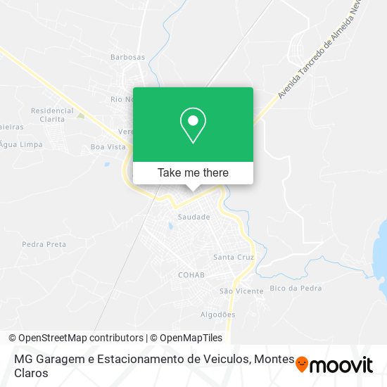 Mapa MG Garagem e Estacionamento de Veiculos