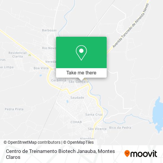 Centro de Treinamento Biotech Janauba map