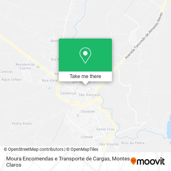 Mapa Moura Encomendas e Transporte de Cargas