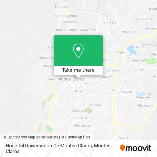 Mapa Hospital Universitário De Montes Claros