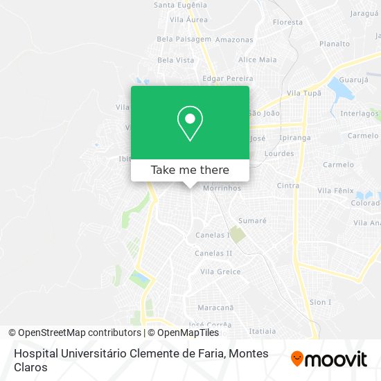 Hospital Universitário Clemente de Faria map