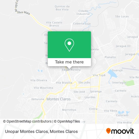 Unopar Montes Claros map