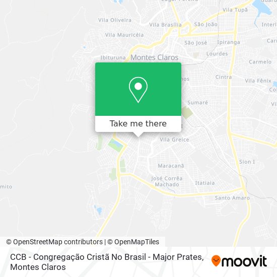 Mapa CCB - Congregação Cristã No Brasil - Major Prates