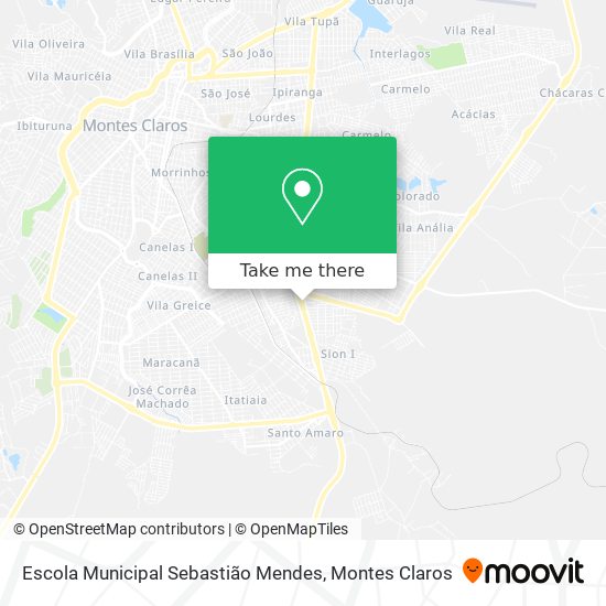 Mapa Escola Municipal Sebastião Mendes