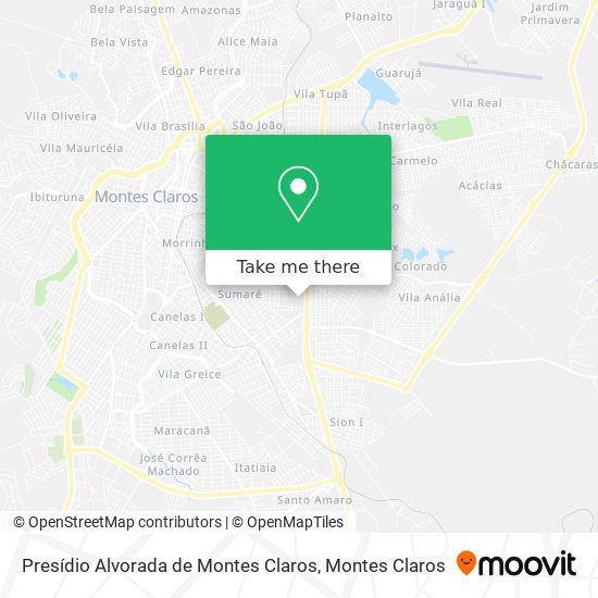 Mapa Presídio Alvorada de Montes Claros