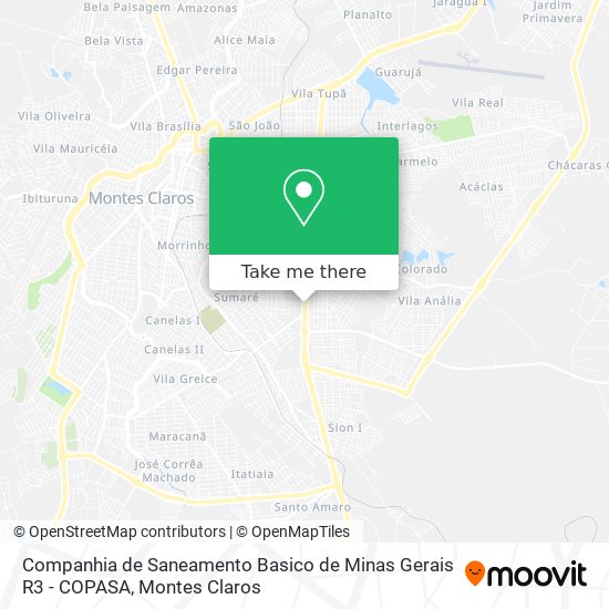 Mapa Companhia de Saneamento Basico de Minas Gerais R3 - COPASA