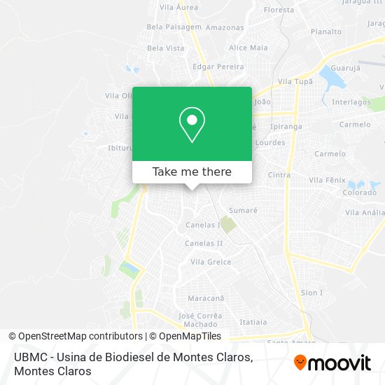 UBMC - Usina de Biodiesel de Montes Claros map