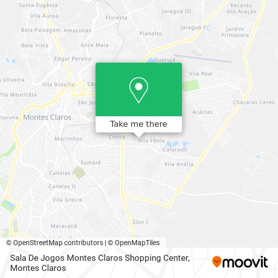 Sala De Jogos Montes Claros Shopping Center map