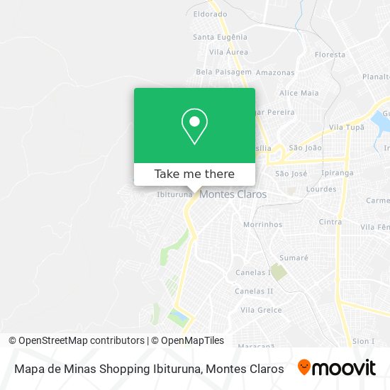 Mapa Mapa de Minas Shopping Ibituruna