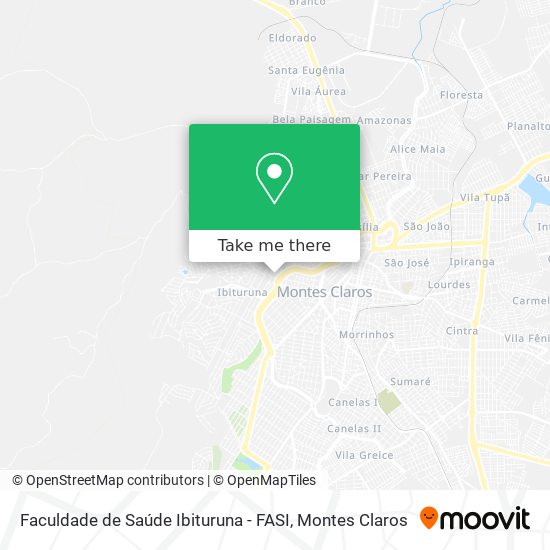 Mapa Faculdade de Saúde Ibituruna - FASI