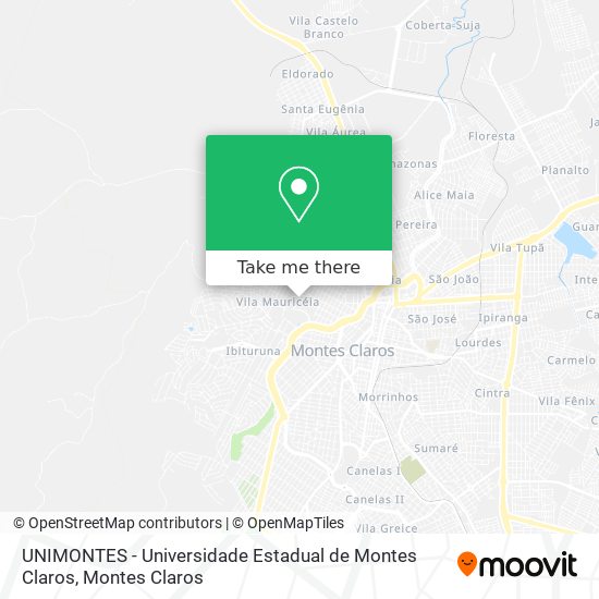 Mapa UNIMONTES - Universidade Estadual de Montes Claros