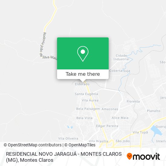 Mapa RESIDENCIAL NOVO JARAGUÁ - MONTES CLAROS (MG)