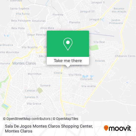 Sala De Jogos Montes Claros Shopping Center map