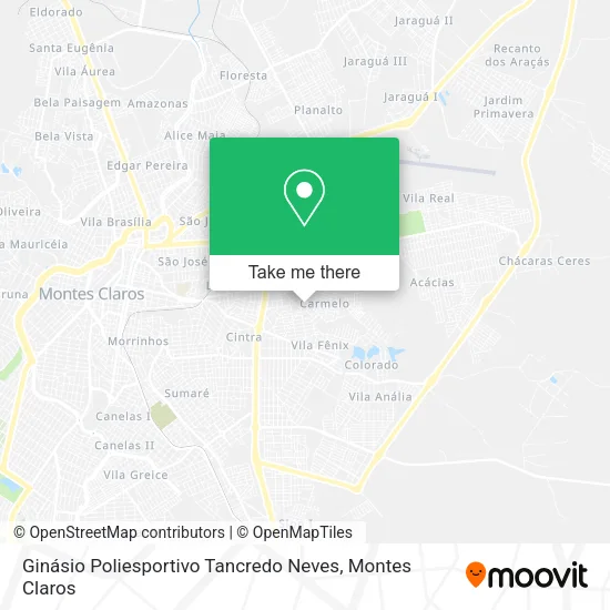 Mapa Ginásio Poliesportivo Tancredo Neves