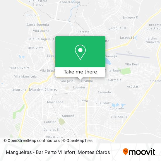Mangueiras - Bar Perto Villefort map