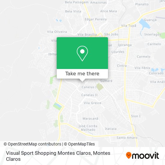 Visual Sport Shopping Montes Claros map