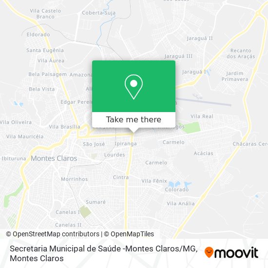Mapa Secretaria Municipal de Saúde -Montes Claros / MG