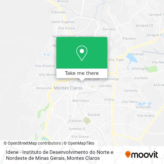 Mapa Idene - Instituto de Desenvolvimento do Norte e Nordeste de Minas Gerais