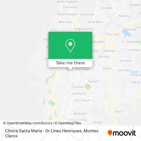 Mapa Clínica Santa Maria - Dr Lineu Henriques