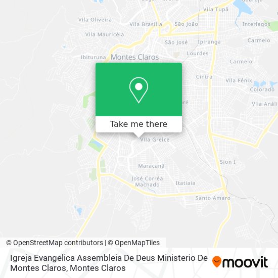 Mapa Igreja Evangelica Assembleia De Deus Ministerio De Montes Claros