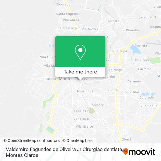 Mapa Valdemiro Fagundes de Oliveira Jr Cirurgiao dentista