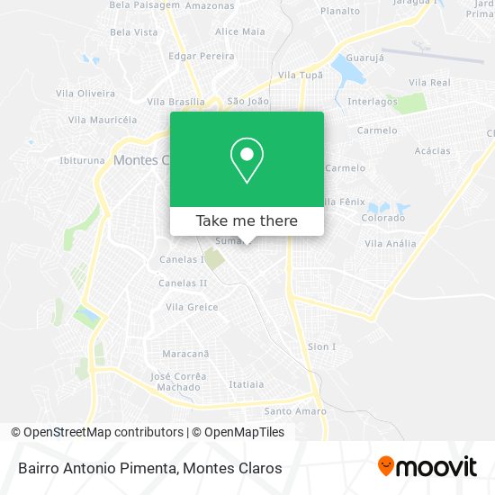 Bairro Antonio Pimenta map