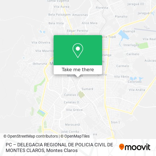PC – DELEGACIA REGIONAL DE POLICIA CIVIL DE MONTES CLAROS map