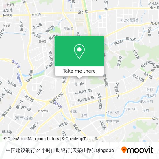 中国建设银行24小时自助银行(天茶山路) map