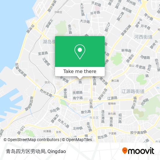青岛四方区劳动局 map