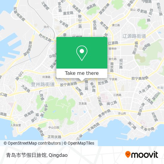 青岛市节假日旅馆 map
