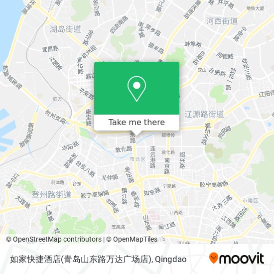 如家快捷酒店(青岛山东路万达广场店) map