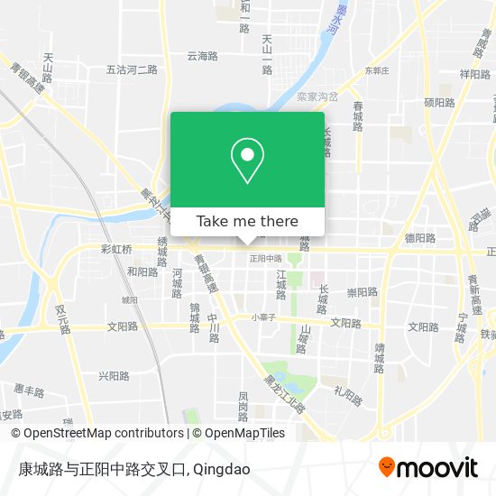 康城路与正阳中路交叉口 map