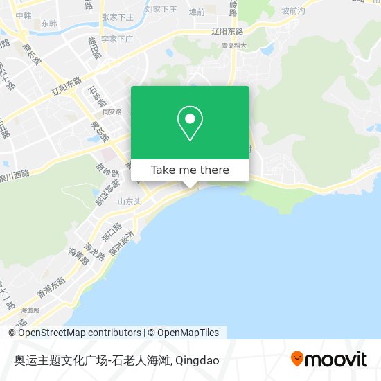 奥运主题文化广场-石老人海滩 map