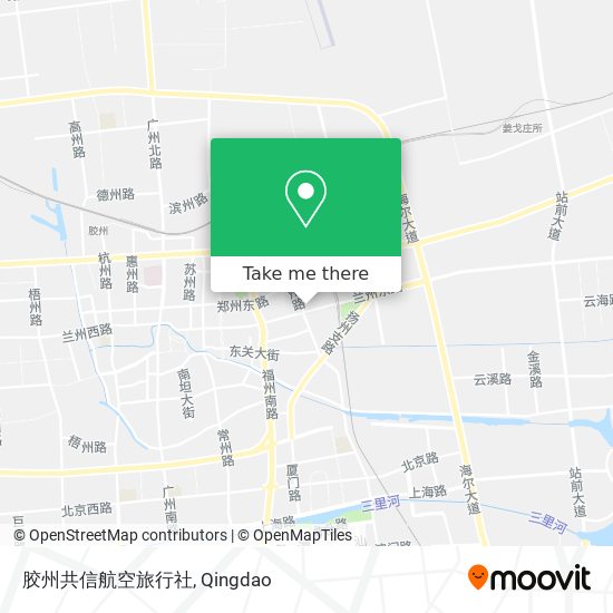 胶州共信航空旅行社 map