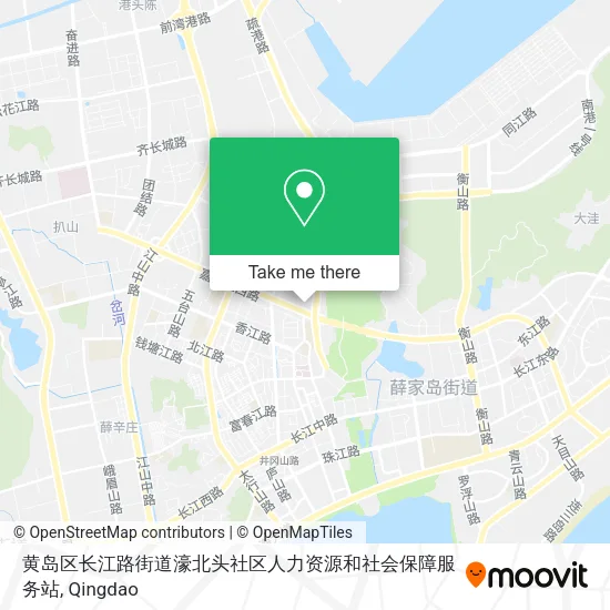 黄岛区长江路街道濠北头社区人力资源和社会保障服务站 map