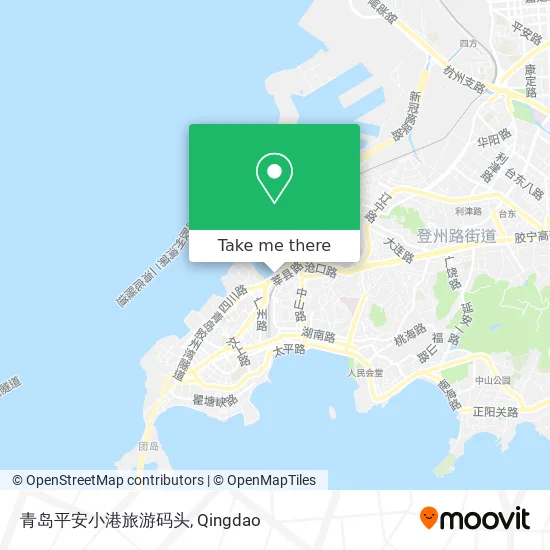 青岛平安小港旅游码头 map
