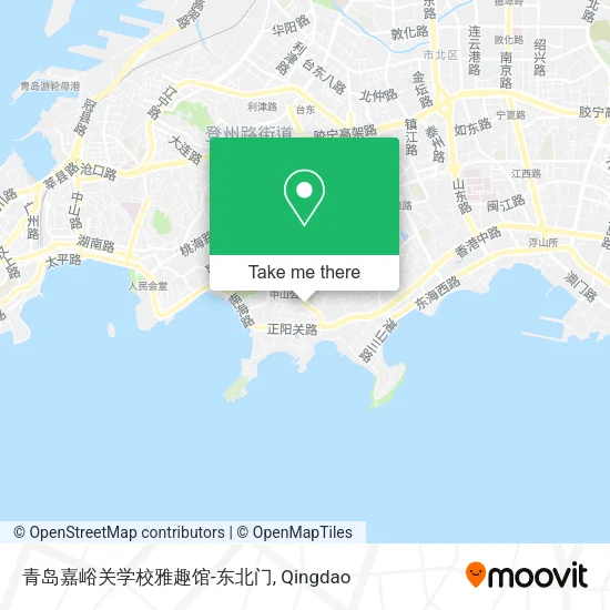 青岛嘉峪关学校雅趣馆-东北门 map