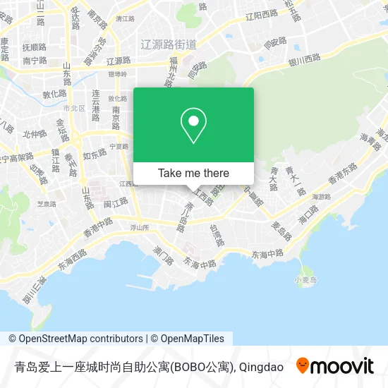 青岛爱上一座城时尚自助公寓(BOBO公寓) map