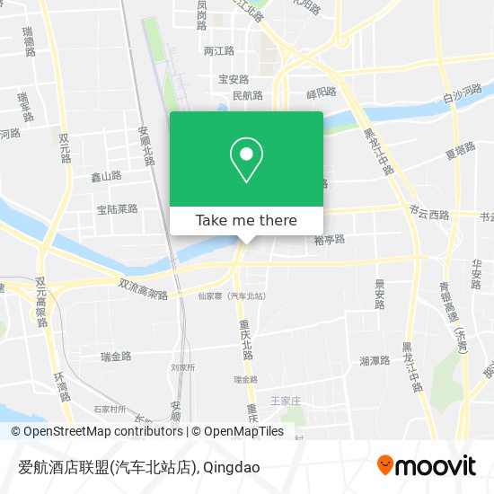 爱航酒店联盟(汽车北站店) map