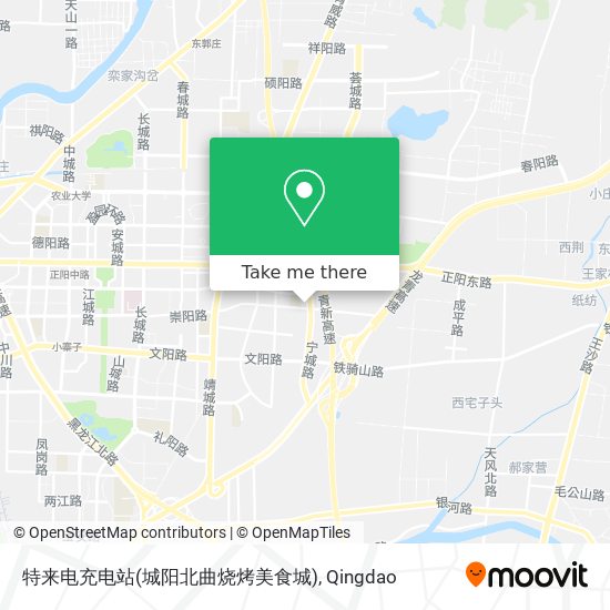 特来电充电站(城阳北曲烧烤美食城) map