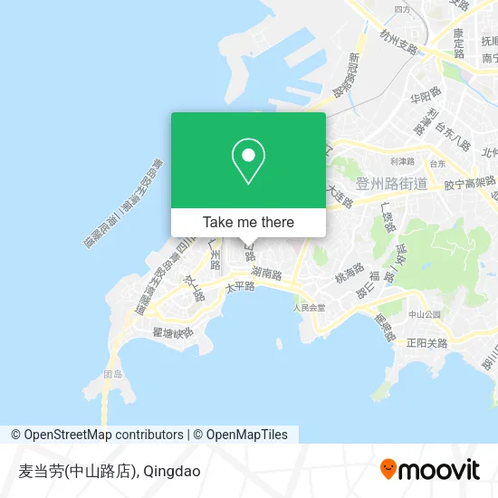 麦当劳(中山路店) map