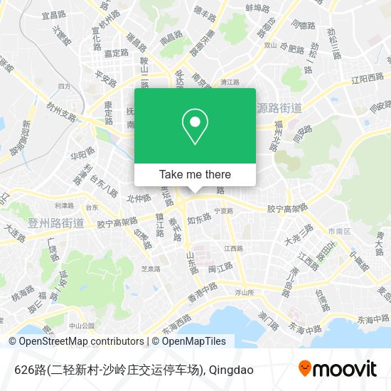 626路(二轻新村-沙岭庄交运停车场) map