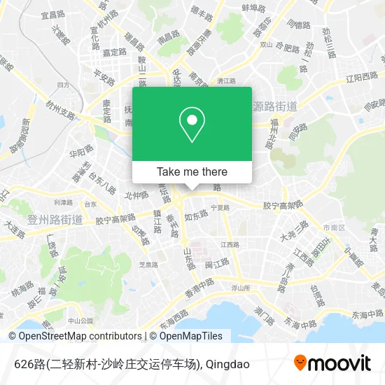 626路(二轻新村-沙岭庄交运停车场) map